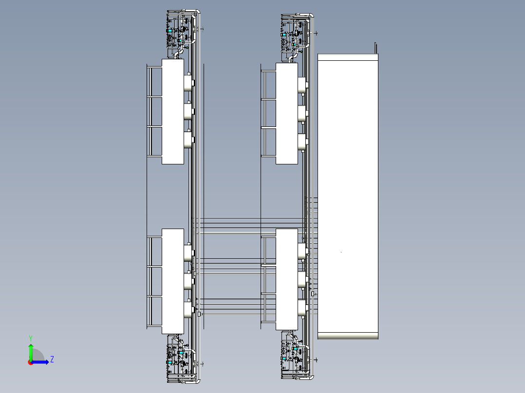 机房布置图 - 风机 - 人左视图