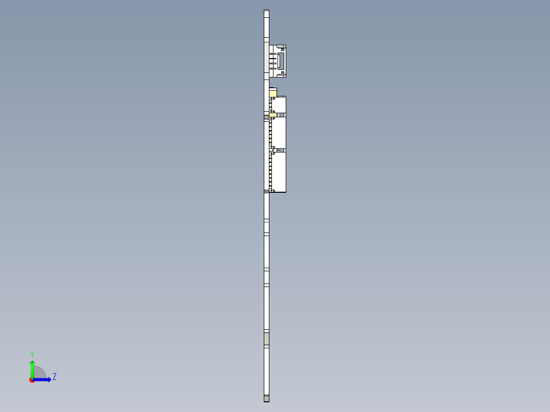 C-20T一体式底板左视图