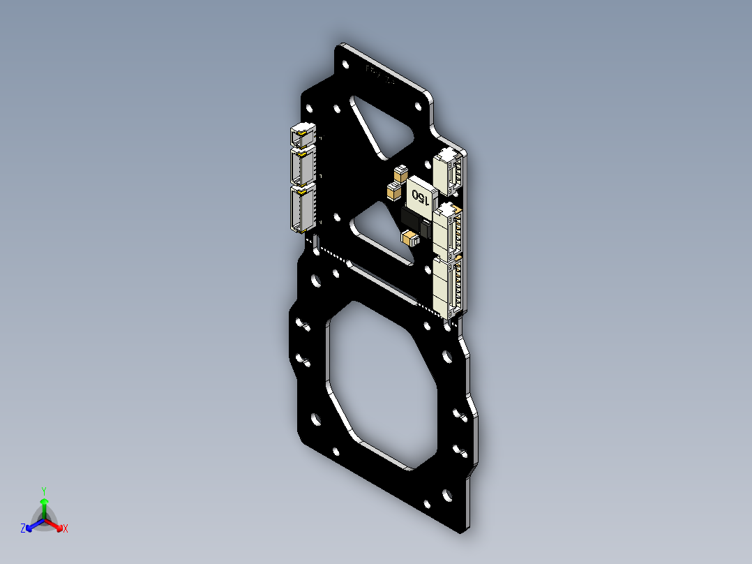 C-20T一体式底板正等轴测图