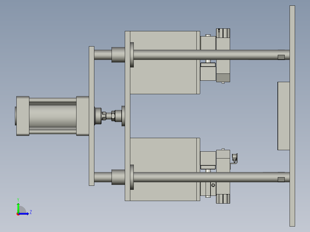 44-05-00折弯顶起组装配体左视图