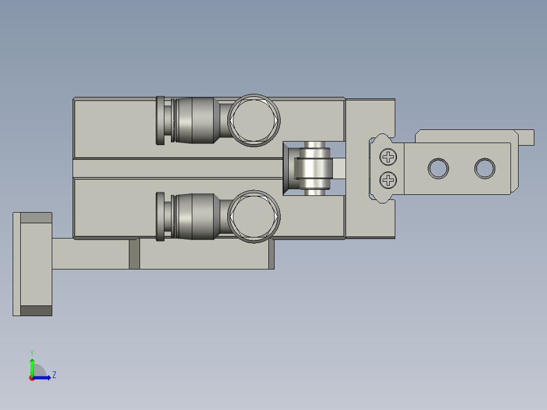 F01AE00021-D40000尾部夹膜组件左视图
