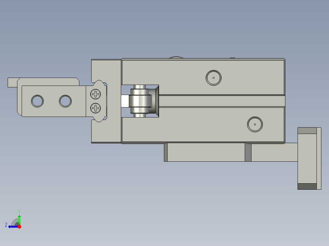 F01AE00021-D40000尾部夹膜组件右视图