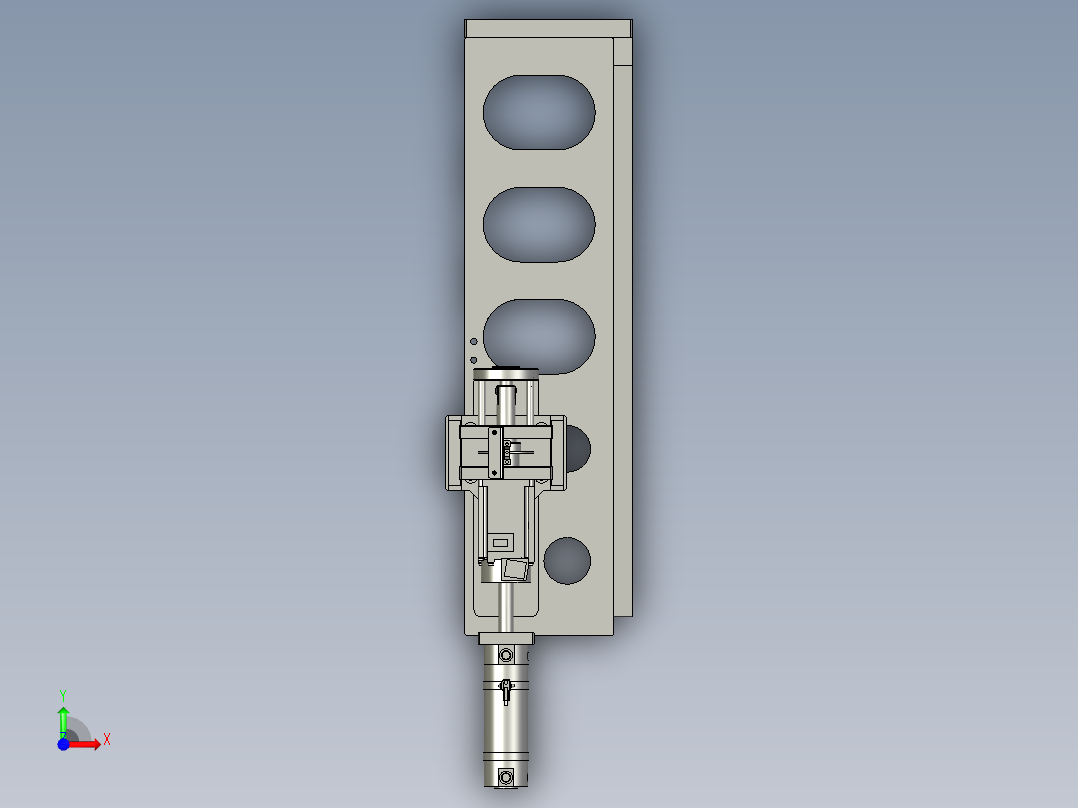 绕卷簧电机组件前视图