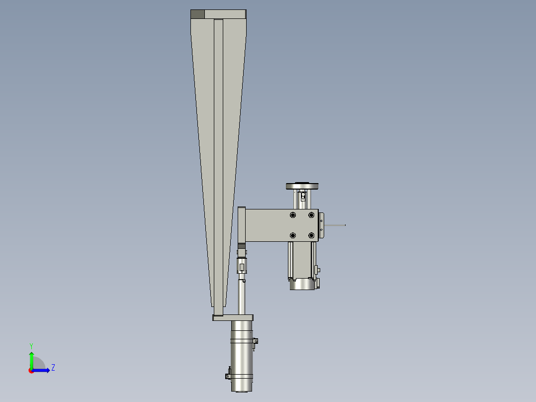 绕卷簧电机组件左视图