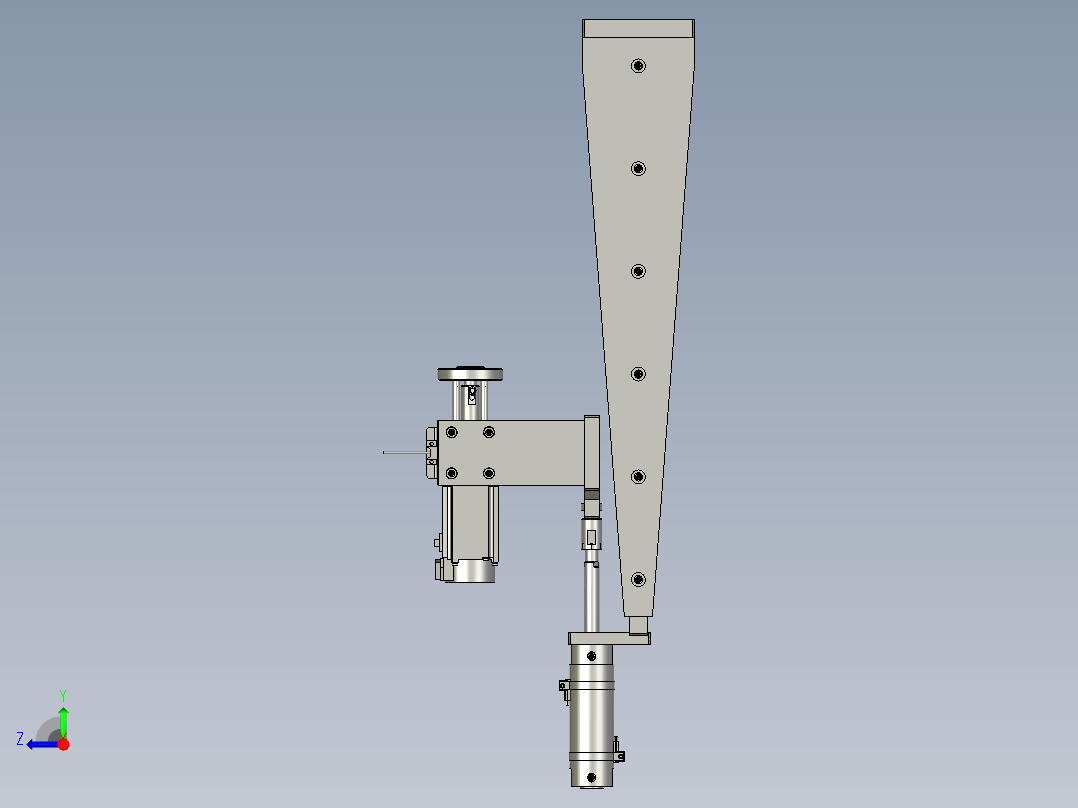 绕卷簧电机组件右视图
