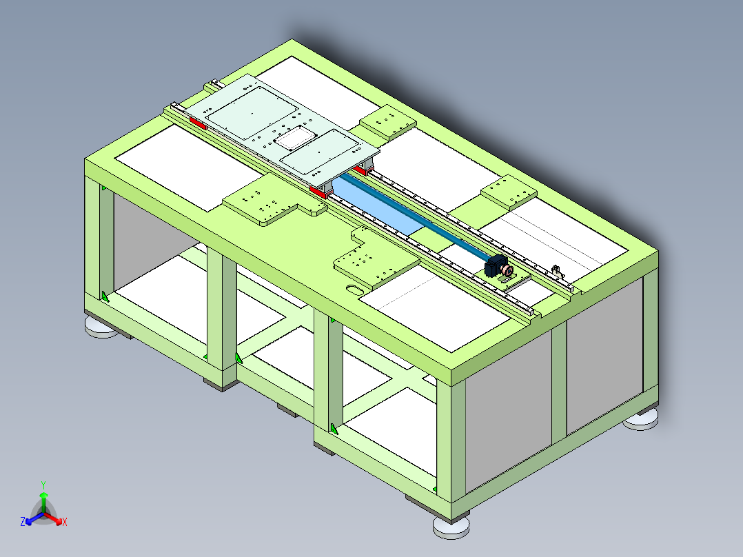 伺服丝杆移栽平台设计主视图