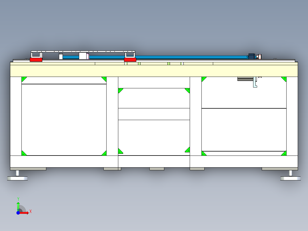 伺服丝杆移栽平台设计前视图