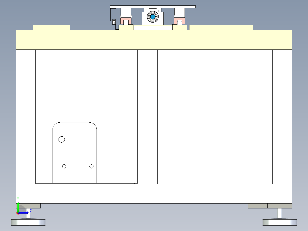 伺服丝杆移栽平台设计左视图
