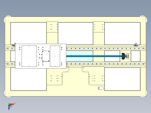 伺服丝杆移栽平台设计俯视缩略图