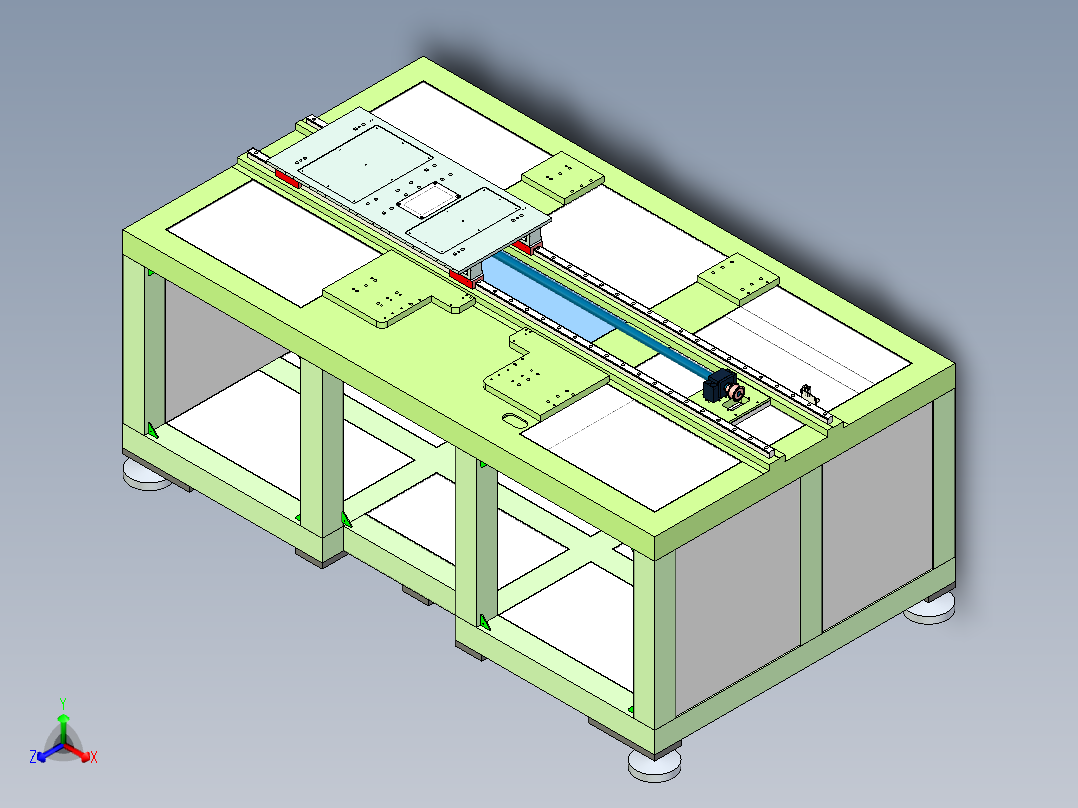 伺服丝杆移栽平台设计正等轴测图