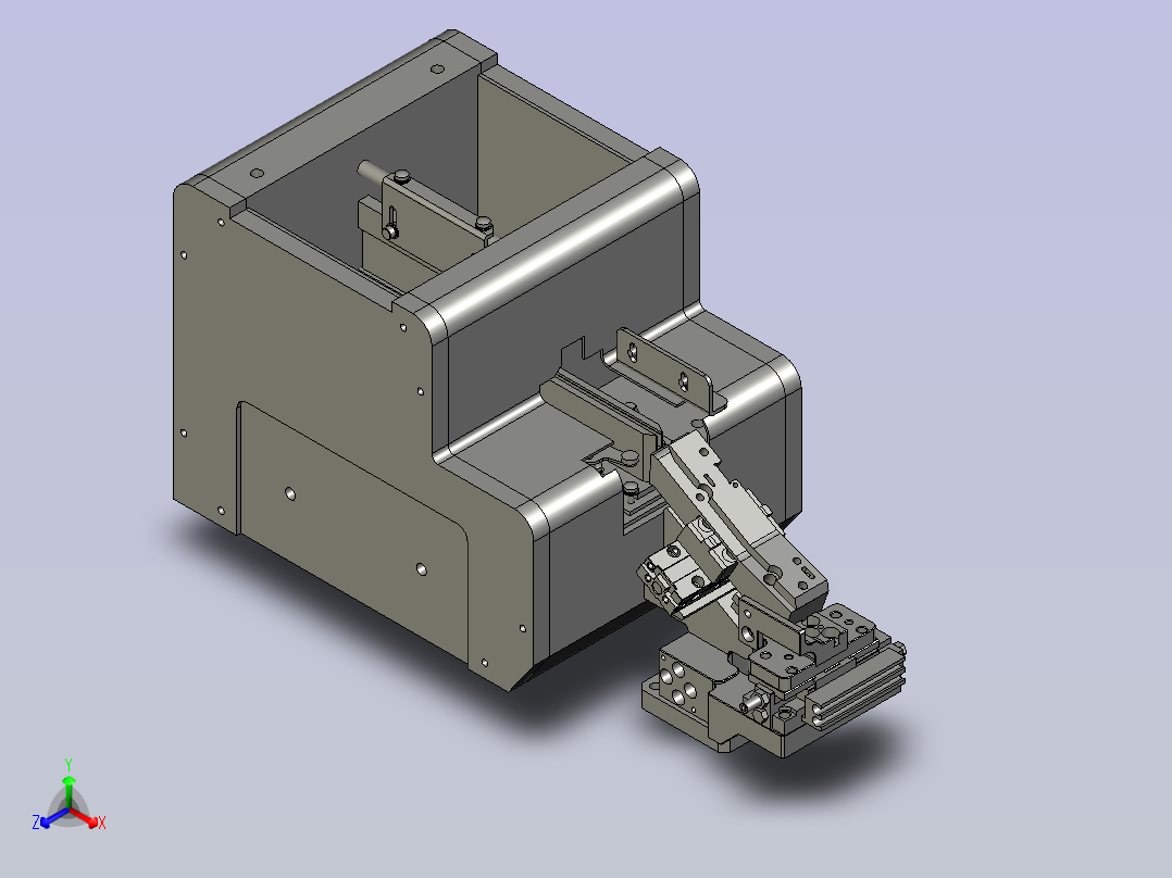 螺丝喂料器正等轴测图