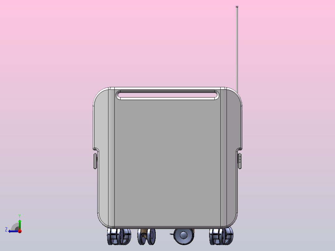 一体式折叠电动护理床右视图