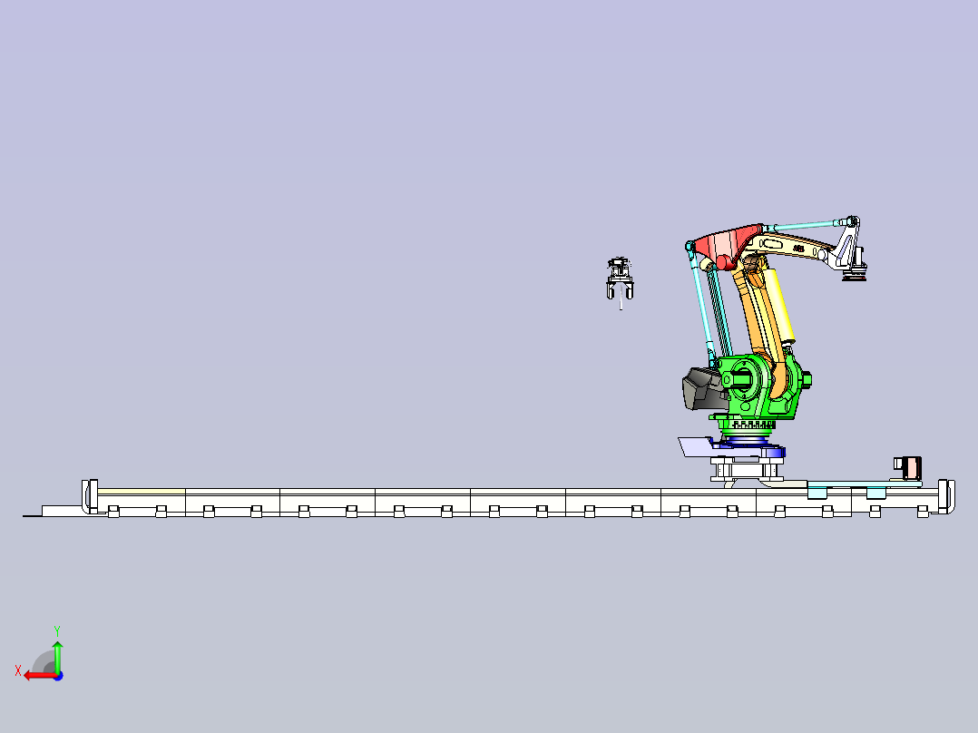 ABB机械夹手3D数模后视图