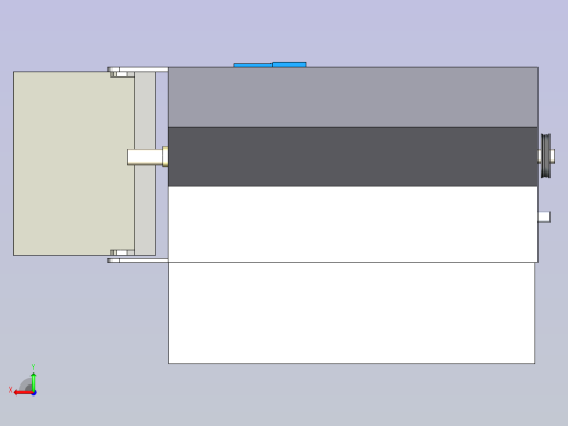 CNC数控车床3D模型后视缩略图