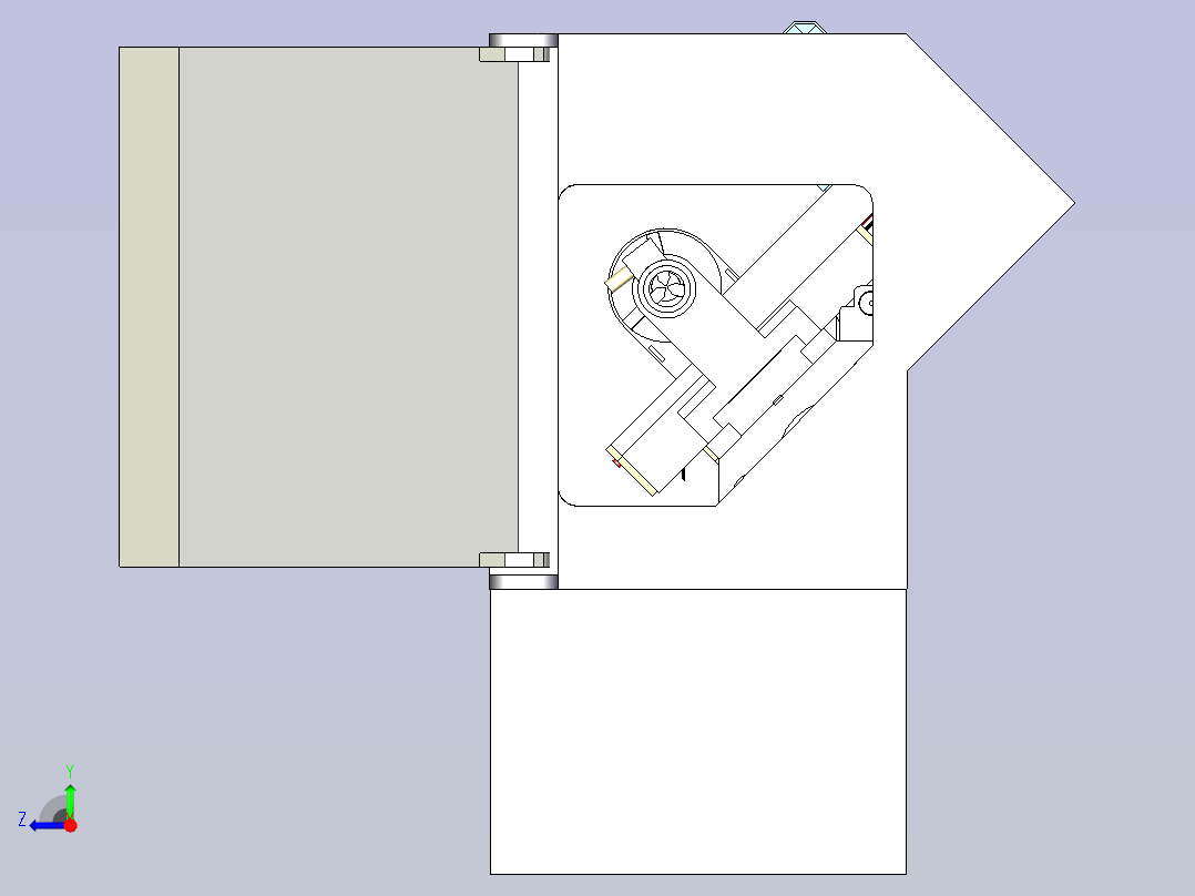 CNC数控车床3D模型右视图