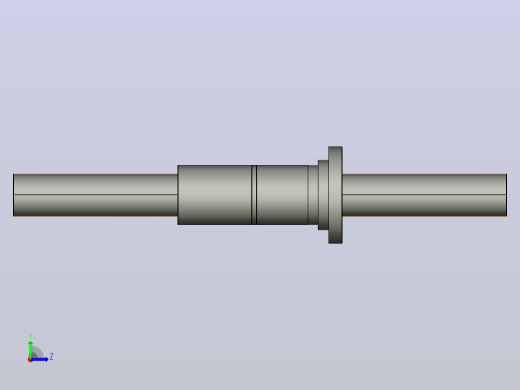 CMFZD12520-7.5滚珠丝杆3D模型左视缩略图