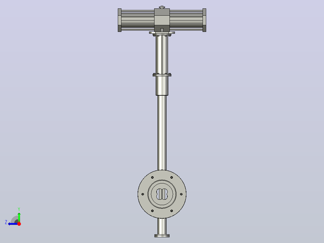 Dt673H(F)-25C.P.R.V[DN80]蝶阀，阀，风阀右视图