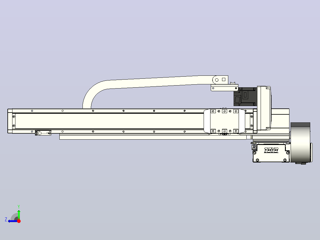 XYGT430-A3-A-1250-600-M-C-001负载2-24KG XY悬臂模组 XYGT430-A3 替换TOYO直线模组右视图