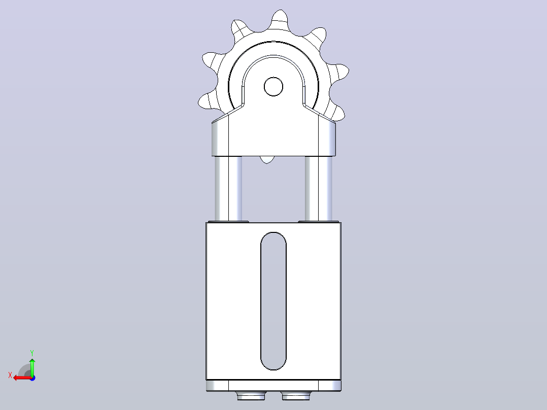 拉链器后视图