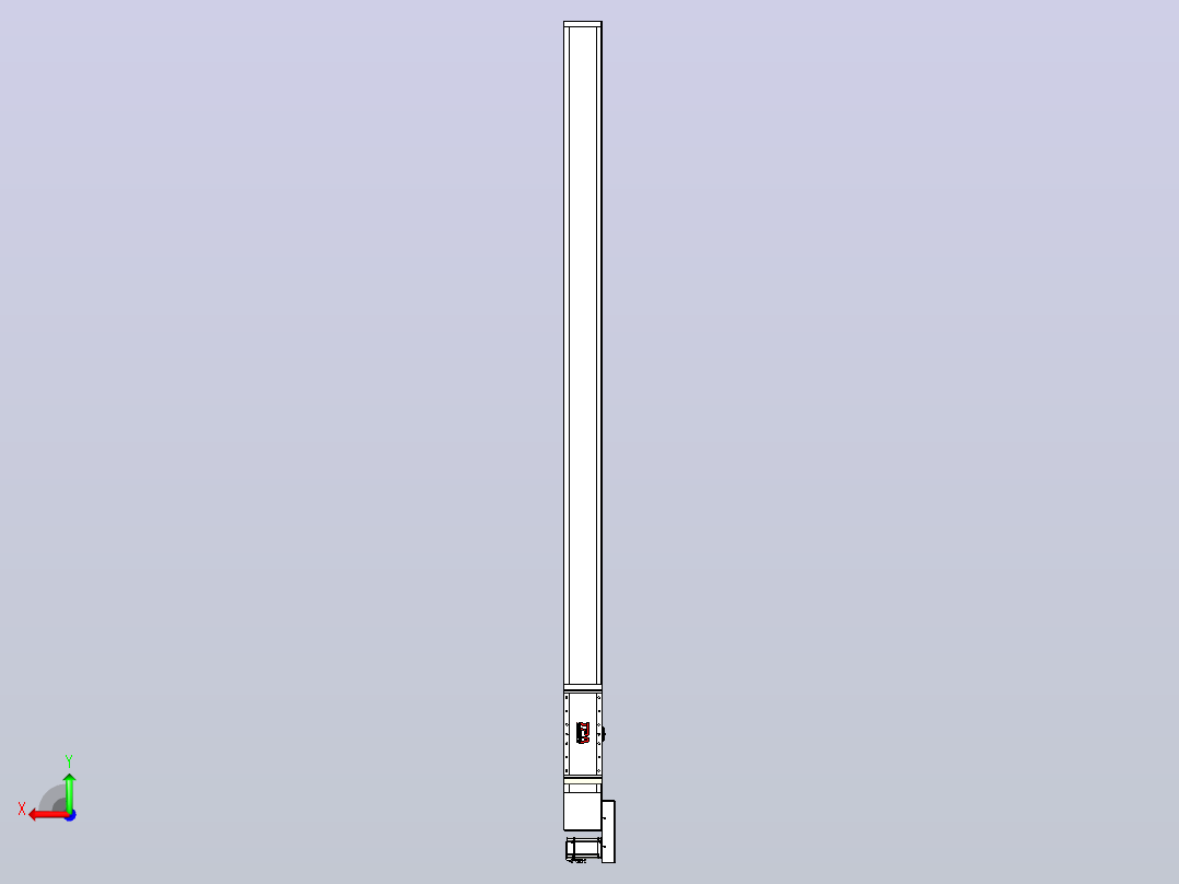 伺服电机集成皮带传动直线执行器TPA-OCB-140-256-L2250-MR-P75-N3后视图