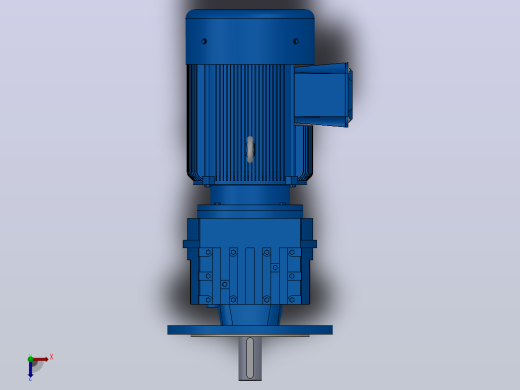 RF57法兰轴伸式安装斜齿轮减速机RF57-Y1.1-4P-90S-M1-0°-Φ200俯视缩略图