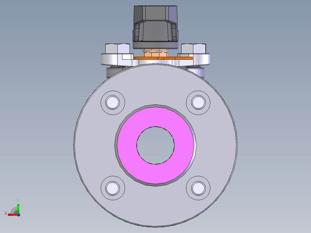 手动球阀User Library-md52c150dn25后视图