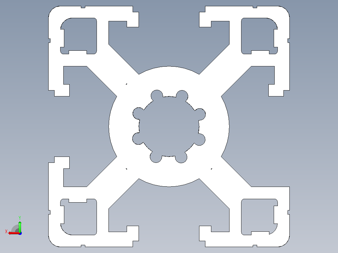 铝型材40x40后视图
