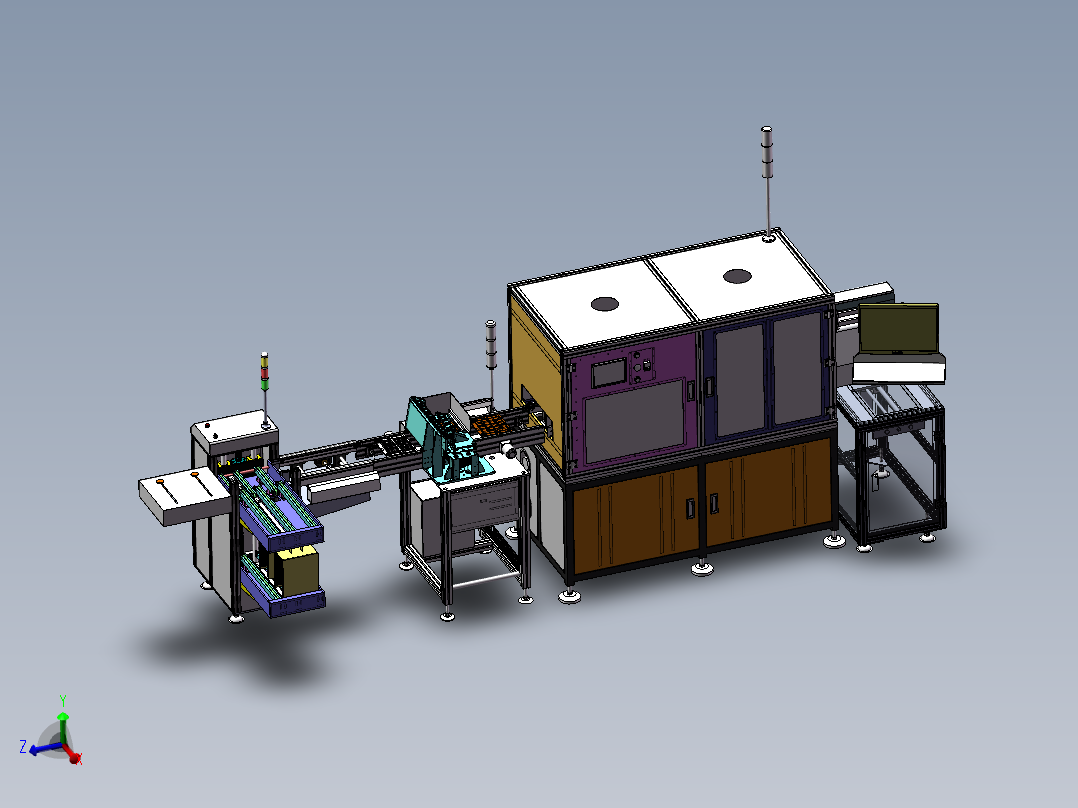PCB点胶测试自动流水线