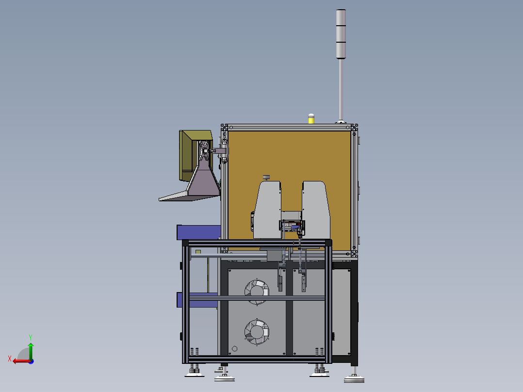 PCB点胶测试自动流水线后视图
