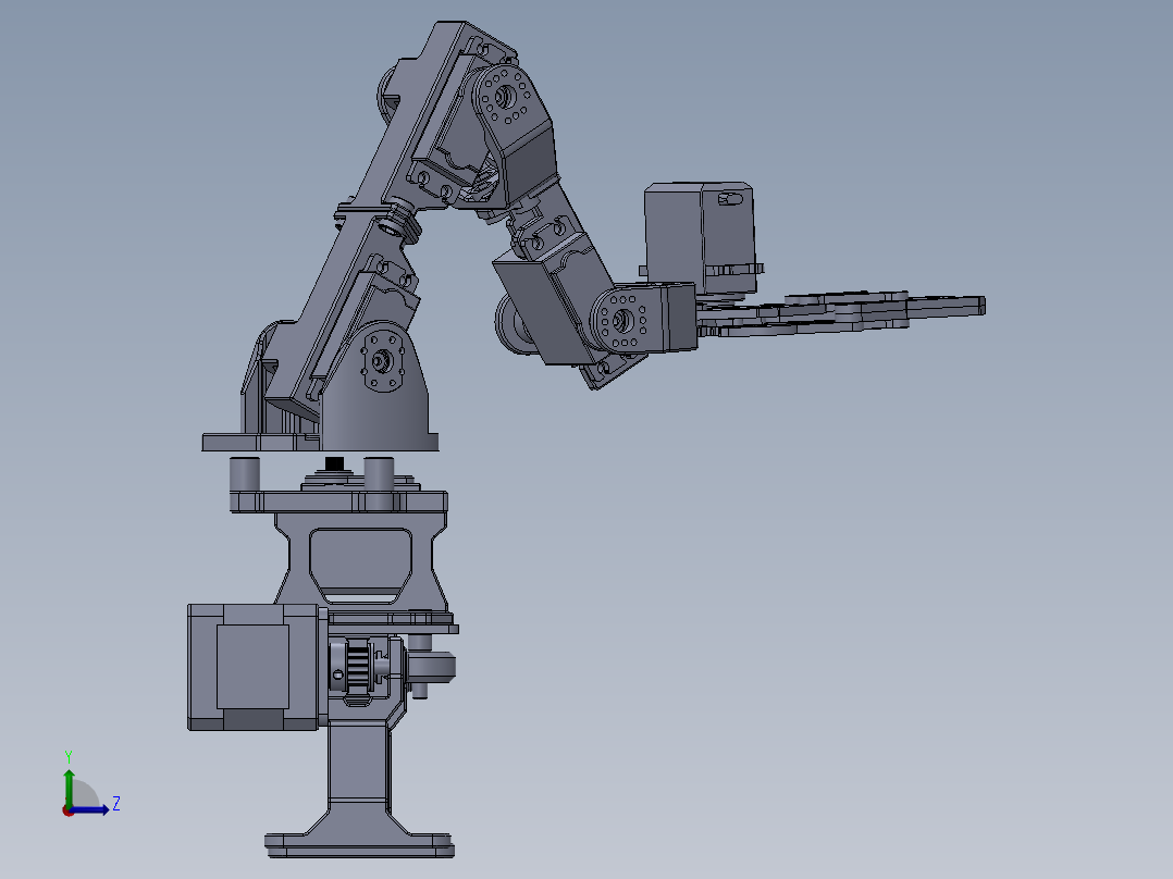b04 ra robot-arm-5-dof SW STP左视图
