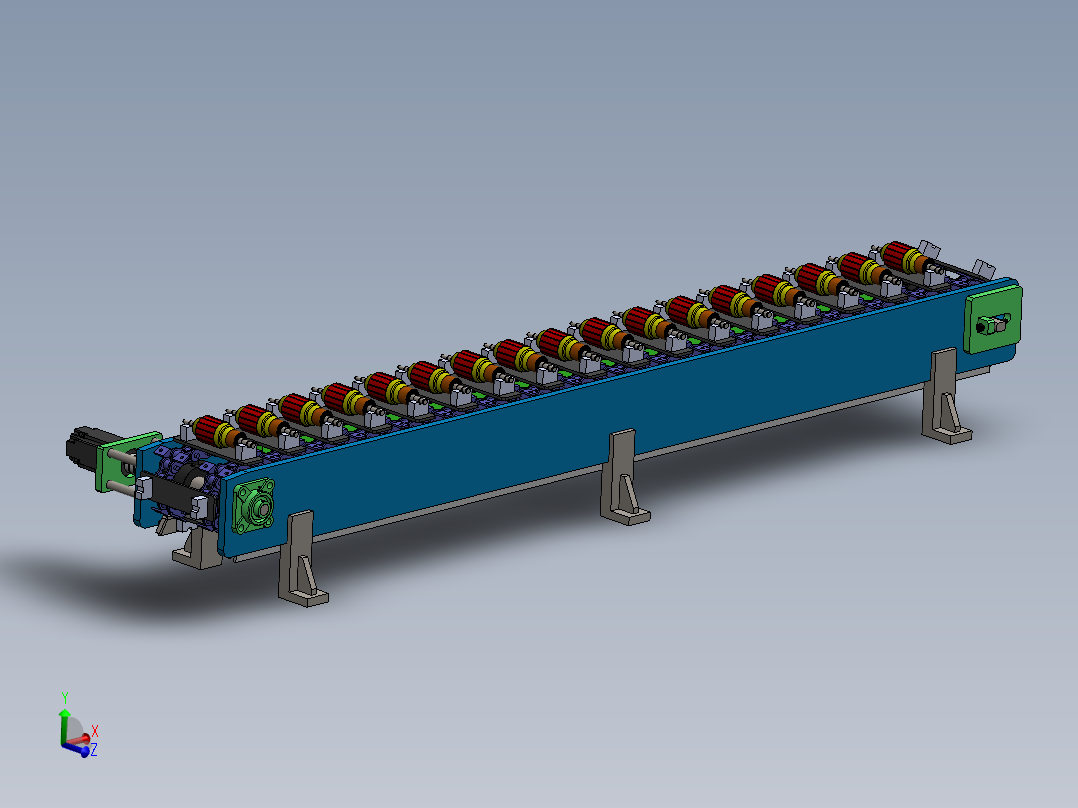 脚耳链下料输送线sw2018可编辑