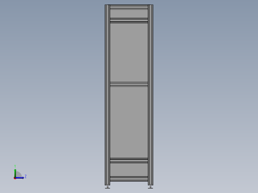 往复式升降机3D图纸H493左视缩略图
