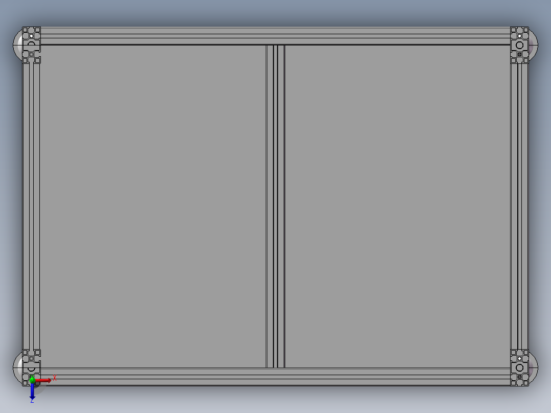 往复式升降机3D图纸H493俯视图