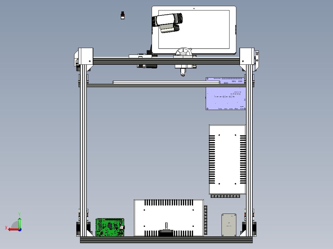 3340 X5S mockup 3D打印机 solidworks 三维模型图纸 设计素材3D后视图