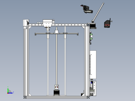 3340 X5S mockup 3D打印机 solidworks 三维模型图纸 设计素材3D左视缩略图