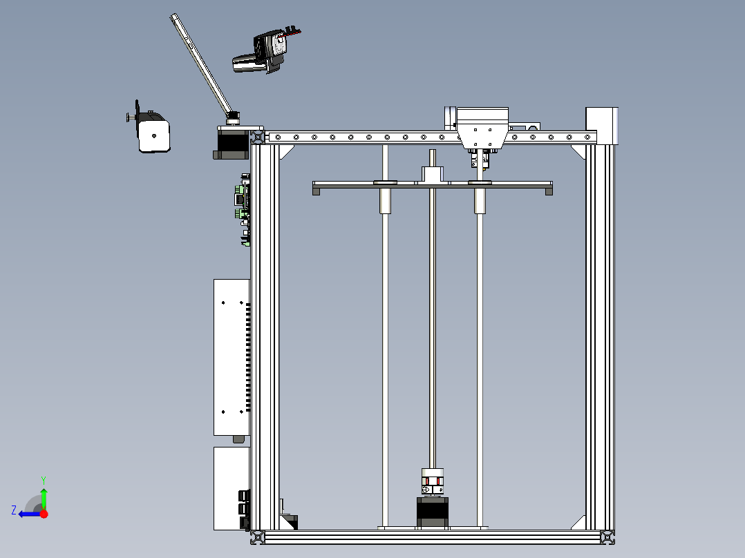 3340 X5S mockup 3D打印机 solidworks 三维模型图纸 设计素材3D右视图