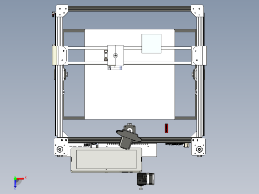 3340 X5S mockup 3D打印机 solidworks 三维模型图纸 设计素材3D俯视缩略图