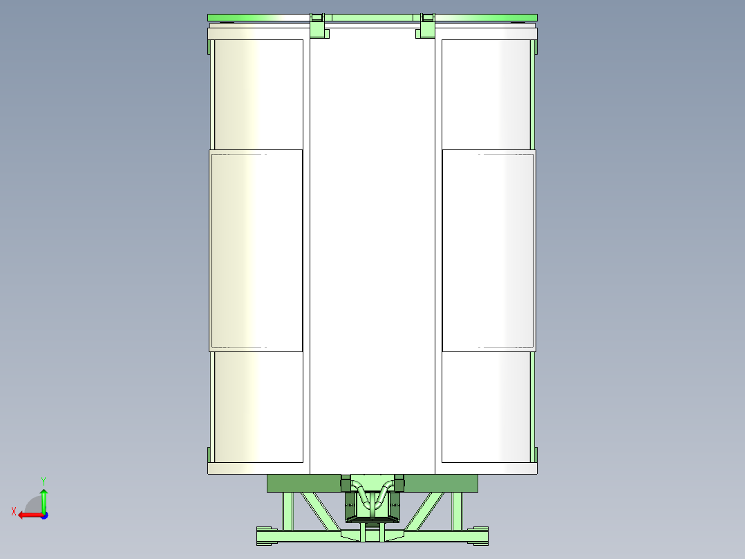 5021zxx 小型环卫收集车拉箱机构后视图