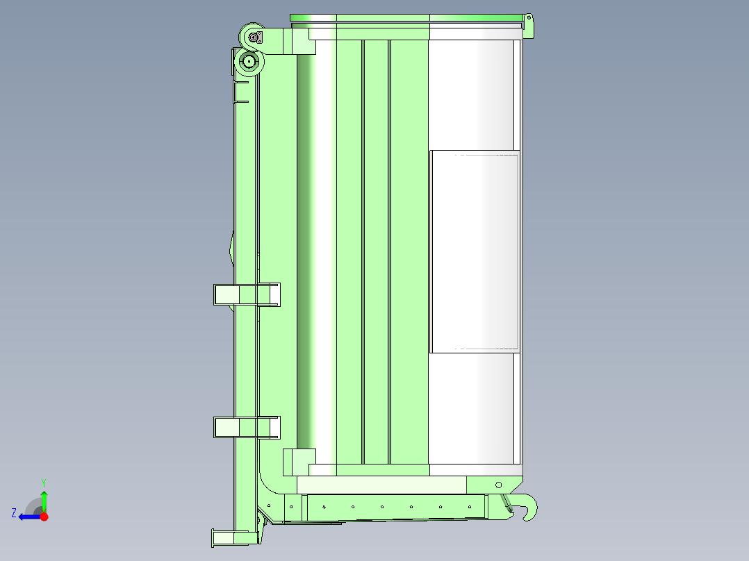 5021zxx 小型环卫收集车拉箱机构右视图