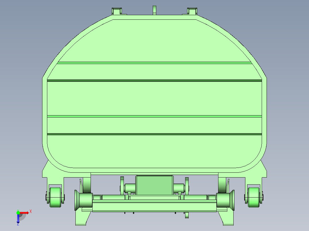 5021zxx 小型环卫收集车拉箱机构俯视图