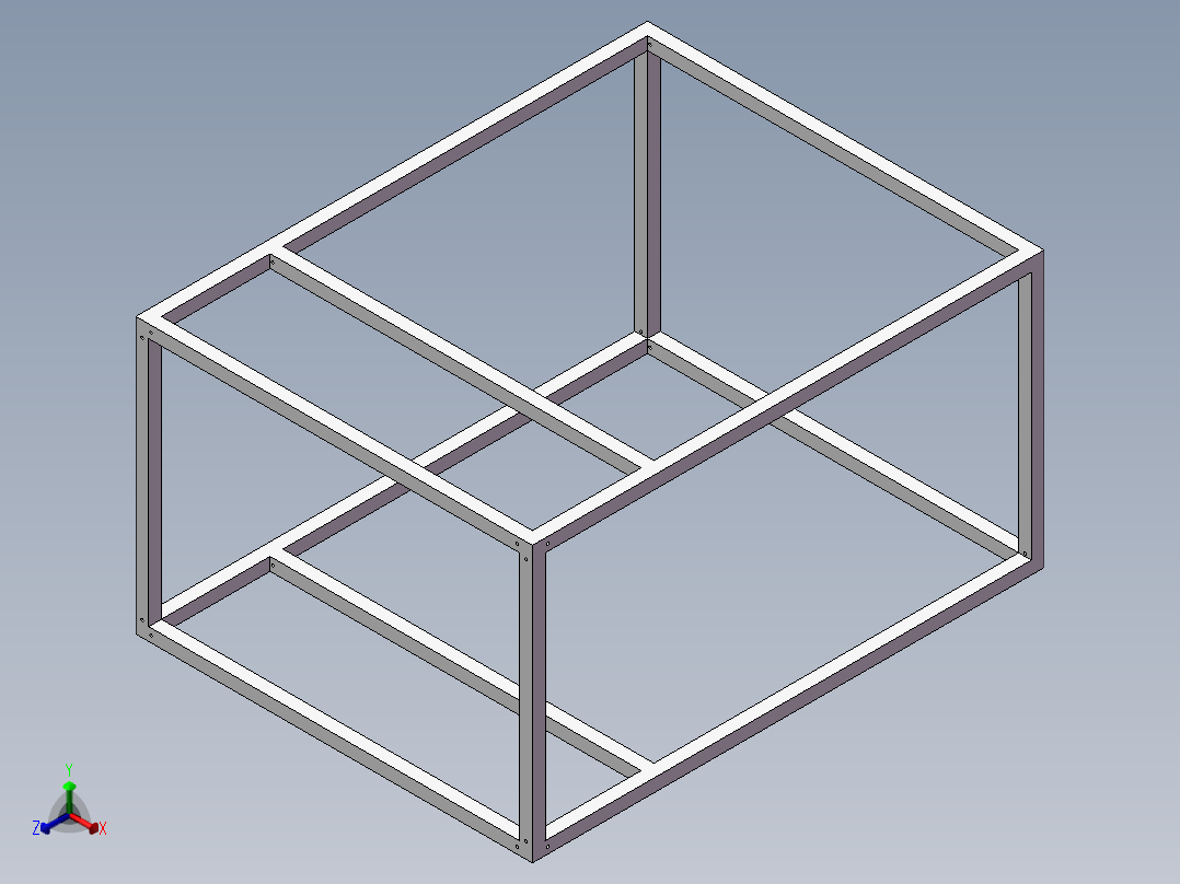 厨子骨架正等轴测图