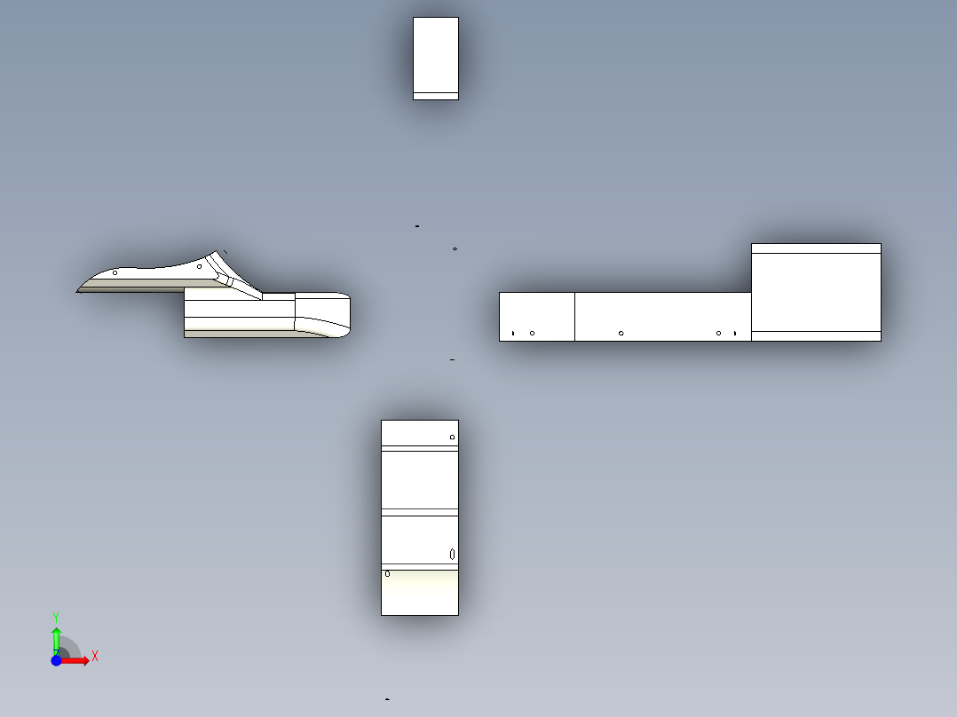 inventor 滑雪障碍设计前视图