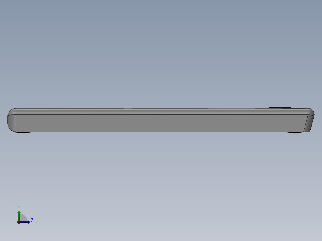 solidworks 笔记本电脑外观设计左视图