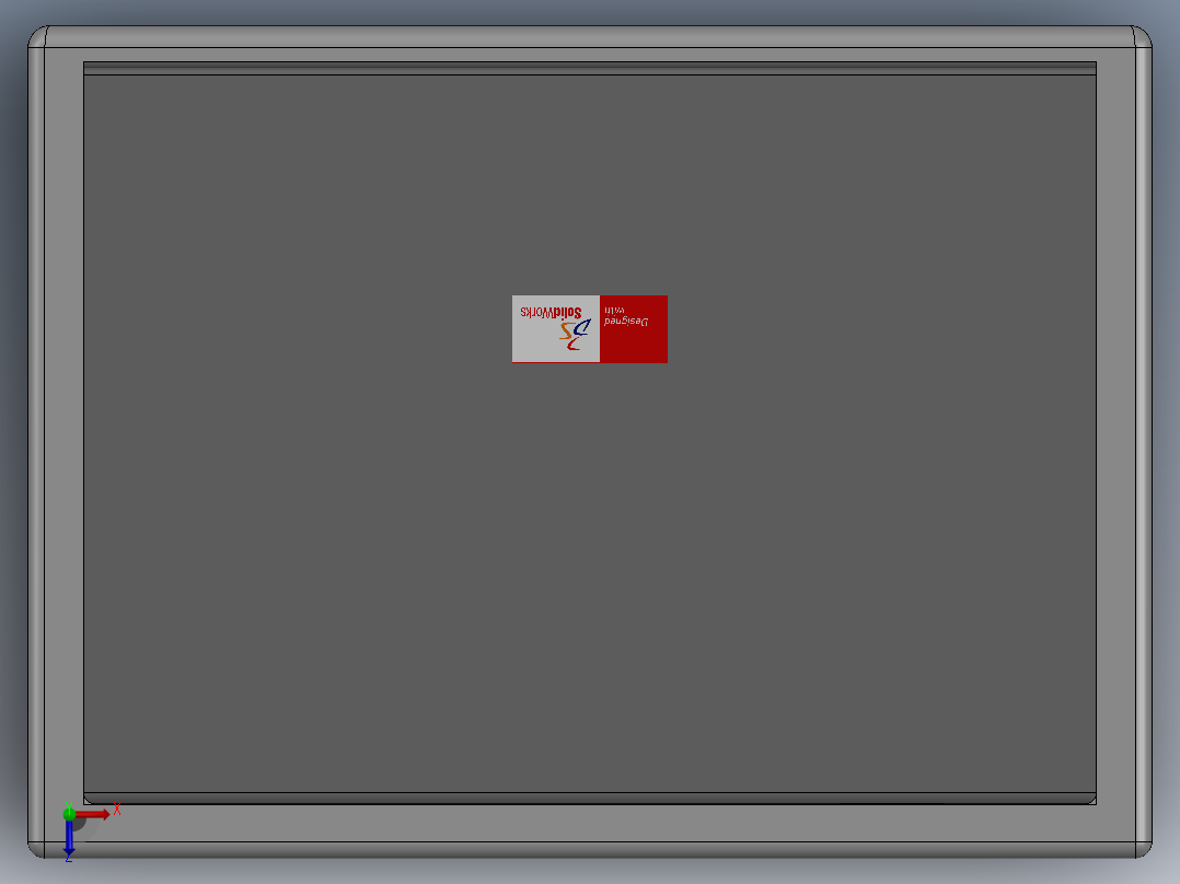 solidworks 笔记本电脑外观设计俯视图