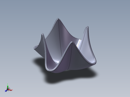 Solidworks手帕造型水果盘