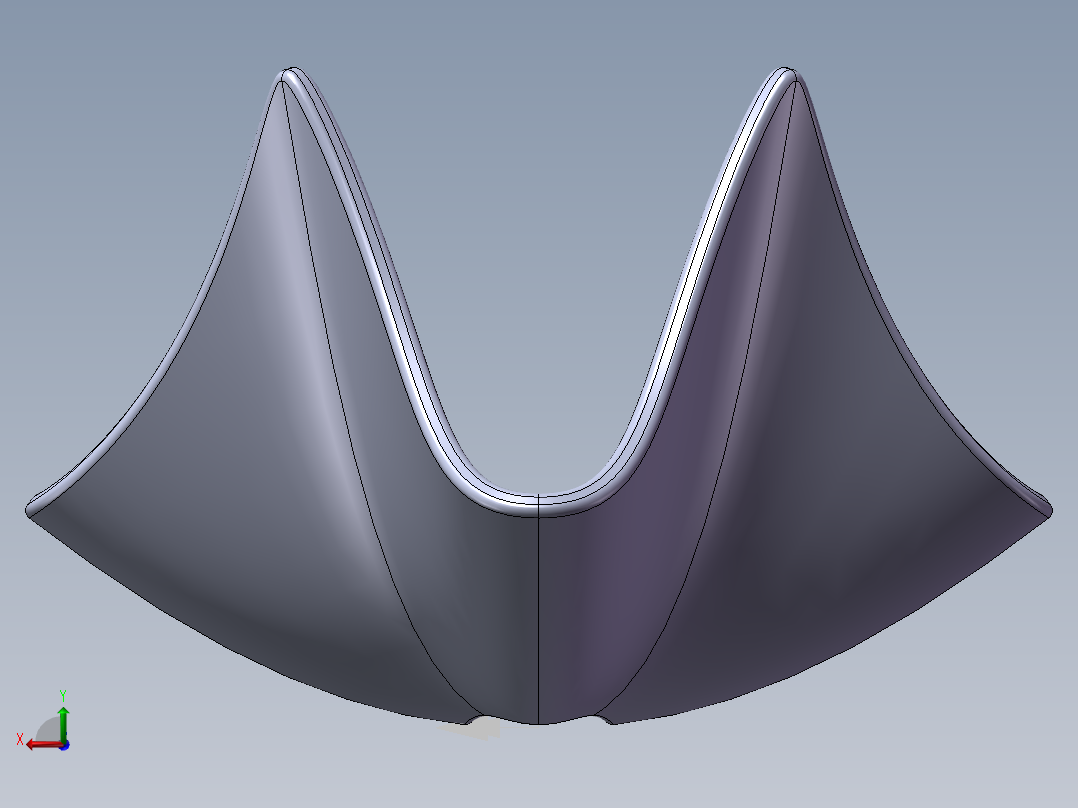 Solidworks手帕造型水果盘后视图