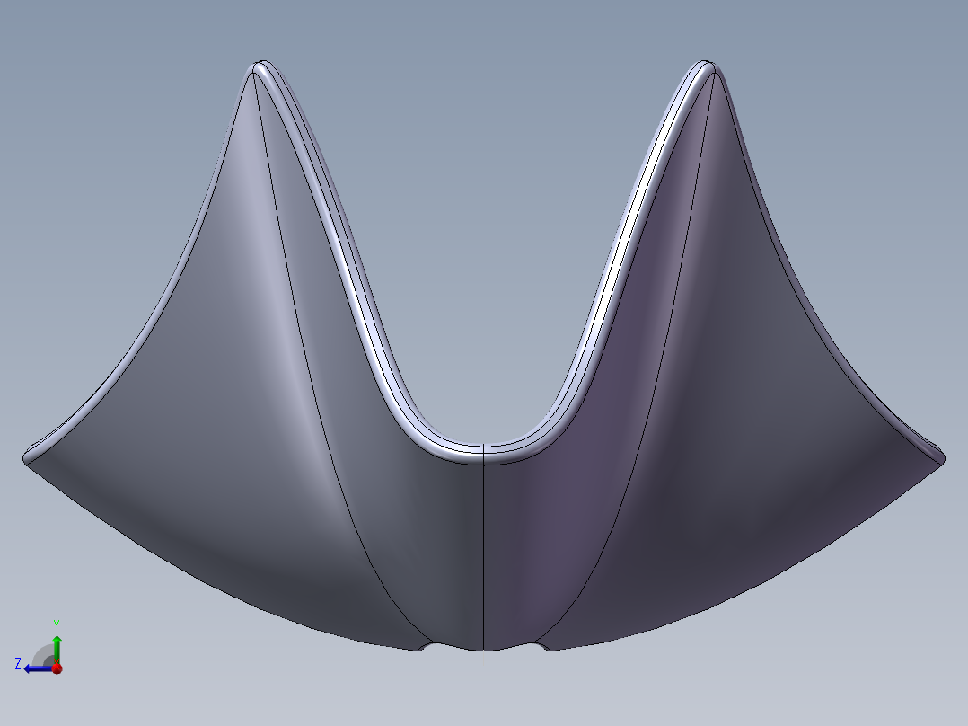 Solidworks手帕造型水果盘右视图