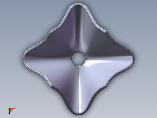 Solidworks手帕造型水果盘俯视缩略图