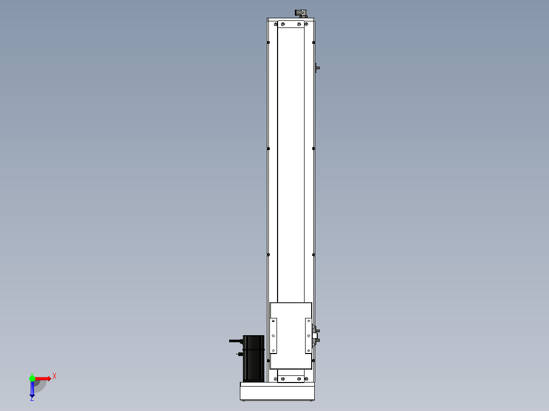 Toyo东佑达直线模组-ECH14-750-BR-200W+煞車俯视图