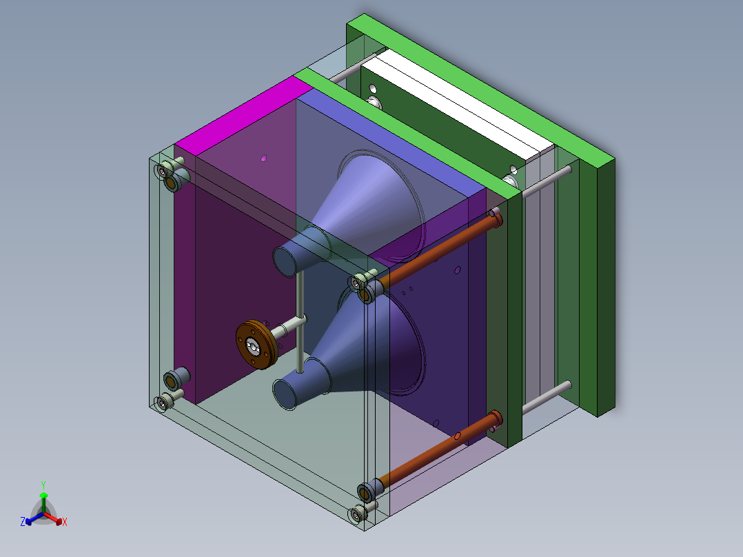 塑料漏斗模具设计（全部结清）正等轴测图